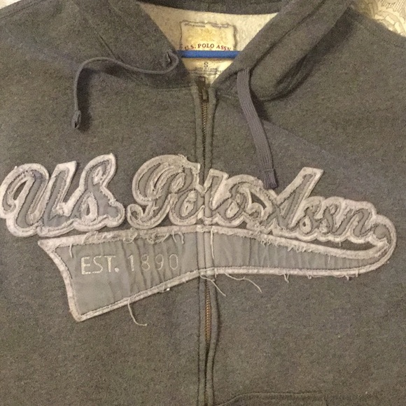 U.S. Polo Assn. Men’s small grey zip up Hoodie - Picture 4 of 4